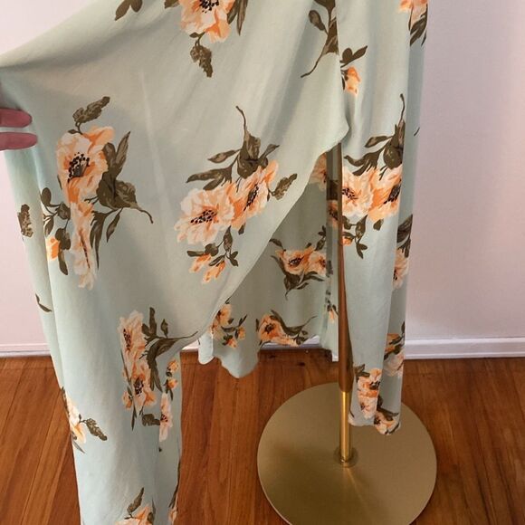 Flynn Skye Mint Gatherings Miranda Off Shoulder Maxi Dress Size Medium - Picture 6 of 16